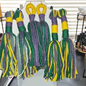 Colorful Yarn Tassel Earrings